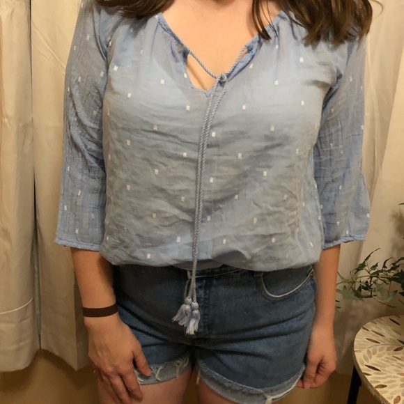 J. Crew neck-tie top - Picture 1 of 2